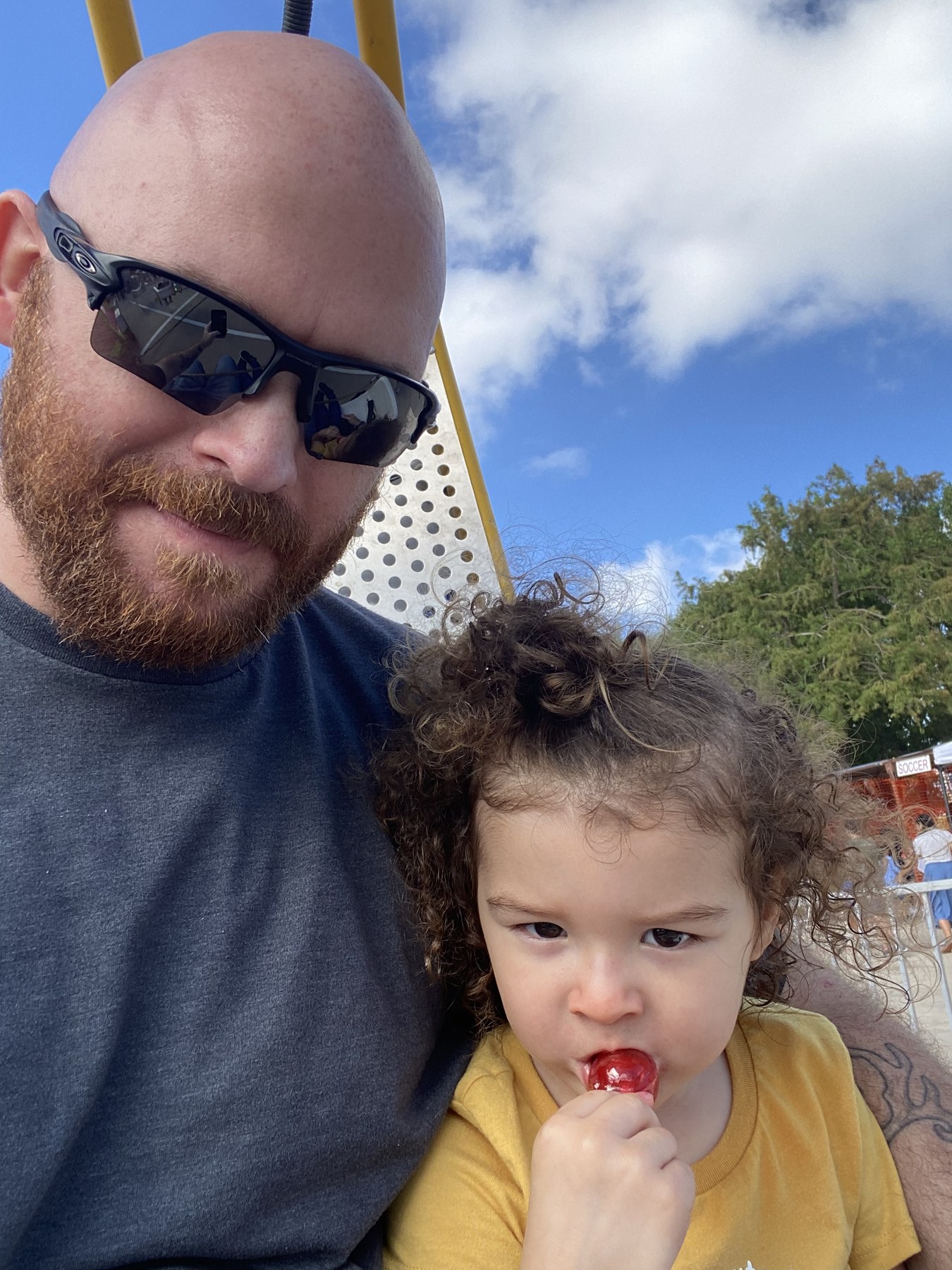 Skye having a wonderful time at a festival